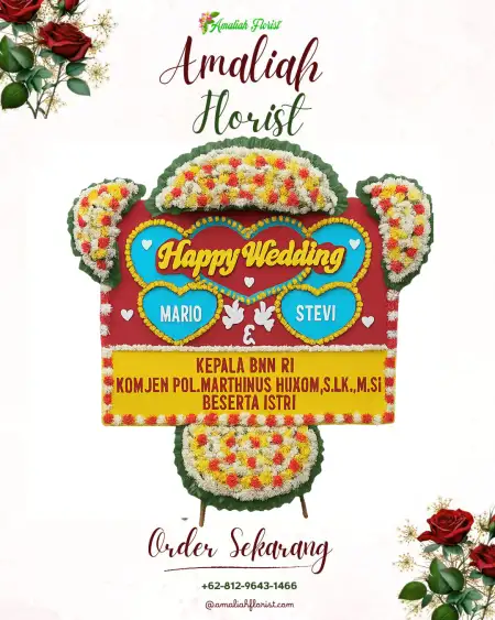 Papan Bunga Pernikahan Suka Dalem